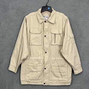Fox Fire Utility Safar Convertible Coat Vest Men Med Fishing Hunting Beige Tan